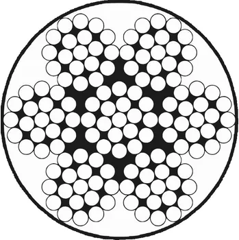 Lano Pozinkované lanko potažené PVC 6x19-WSC (7x19) Lano - průměr: 4 mm, PVC barva: Černá, Průměr včetně PVC: 5 mm