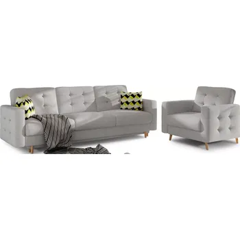 Sedací souprava Sedací souprava ASGARD 3+1 Sawana 21/Zigzag 53 šedá