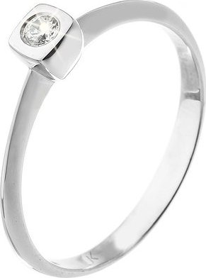 JK Zlatý prsten s přírodním diamantem Vel. 46 14 kt ZPTO165B-46-1000