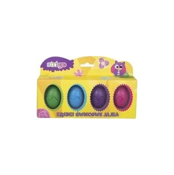 Set školních potřeb Kredki dla dzieci Jajka 4 kolory STRIGO