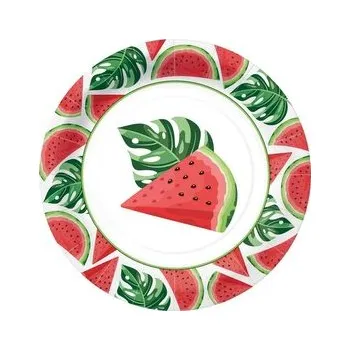 Talíř PAW talíř 18cm 10ks Watermelon Eco
