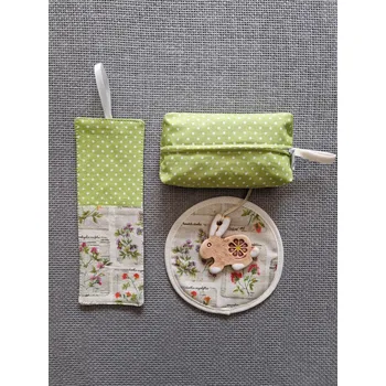 Set školních potřeb Dárkový balíček se záložkou - zelený