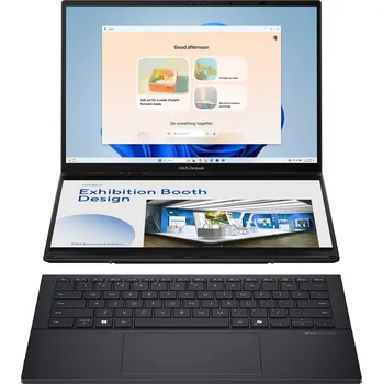 Notebook ASUS Zenbook Duo/UX8406CA-OLED088W/U7-255H/14"/2880x1800/T/32GB/1TB SSD/Arc 140T/W11H/Gray/2R Šedá