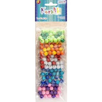 Dětské navlékací korálky Korálky plastové 10 mm 5 barev