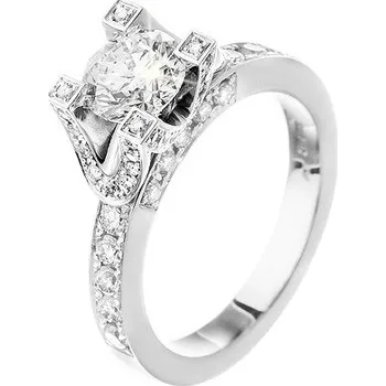 Prsten JK Zlatý prsten s přírodními diamanty Velikost prstenu: 46 Diamant 18 kt 1,0 ct (6,50 mm) XPRA046B-46-1000