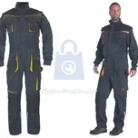 Kombinéza pracovní EMERTON STRETCH, CERVA černá/žlutá, 68, balení 1 ks