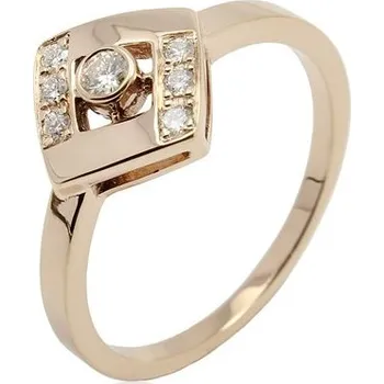 Prsten JK Zlatý prsten s přírodními diamanty Velikost prstenu: 46 Diamant přírodní 14 kt 0,06 ct (2,50 mm) ZPCS022C-46-1000