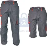 Kalhoty pracovní 2v1 DESMAN šedá/oranžová, 60, balení 1 ks