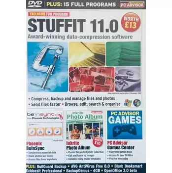 Počítačová hra PC Advisor Issue 160 / November 2008 - Stuffit 11.0 - DVD-ROM /slim/