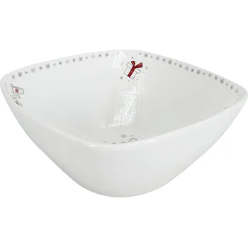 by inspire Mísa Quadro Koleda (26x11cm), bílá s vánočním dekorem