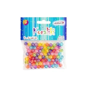 Dětské navlékací korálky Korálky plastové 8 mm 80 ks