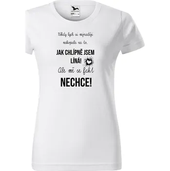 Dámské tričko DOBRÝ TRIKO Dámské tričko s potiskem LÍNÁ Barva: Bílá, Velikost: 3XL