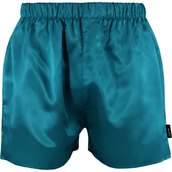 Trenýrky Cool Alan pánské saténové trenýrky 3XL petrolejová