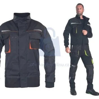 pracovní bunda Bunda pracovní EMERTON STRETCH, CERVA černá/žlutá, 58, balení 1 ks