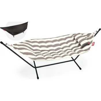 Houpací síť Houpací síť headdemock superb vč. polštáře a černé konstrukce, více variant - Fatboy Barva: stripe cacao