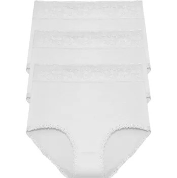 Kalhotky Josefa bavlněné kalhotky vysoký pas 9083 - 3bal L bílá