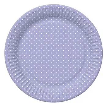 Talíř Papírový talíř velký - White Dots on Lavender