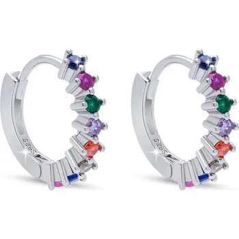 Náušnice Biju 3589 Stříbrné náušnice s barevnými zirkony