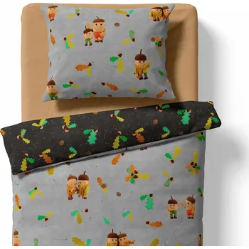 Povlečení Lamatex Dětské povlečení – Dubáčci – černá/šedá