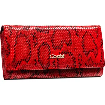 Peněženka dámská peněženka s dekorací hadí kůže Barva: Červená