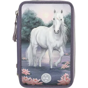 Penál Depesche Miss Melody školní penál bílý koník LED - 3 patra s výbavou