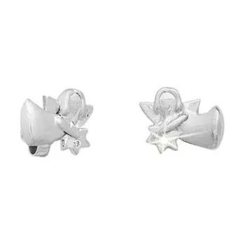 Náušnice JK Zlaté náušnice andělíčci s přírodními diamanty Diamant 14 kt ZNAN016B-01-1000