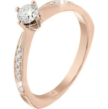 Prsten JK Zlatý prsten s přírodními diamanty Velikost prstenu: 46 Diamant 14 kt 0,30 ct (4,20 mm) ZPDI162C-46-1000