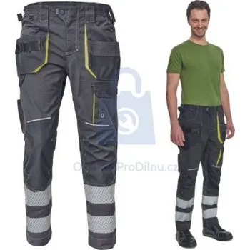 montérky Kalhoty pracovní do pasu SHELDON RFLX, CERVA antracit/žlutá, 64, balení 1 ks