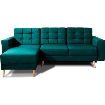 Sedací souprava Rohová rozkládací sedací souprava ASGARD L 248 cm Monolith 37 tmavě zelená univerzální