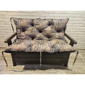 Zahradní nábytek Prošívané sezení MARKUS - vzor 138, vzorovaný polstr na zahradní lavici - sedák s opěrkou, různé rozměry, Mybesthome Rozměr: 120x60x50 cm