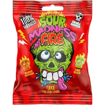 Bonbon ARGO SOUR MADNESS 60 g - FIRE červené