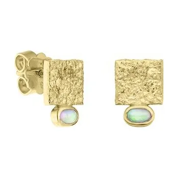 Náušnice JK Zlaté náušnice s přírodními opály Opál 14 kt ZNSM014Z-01-0005