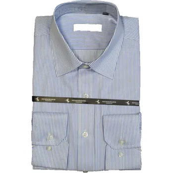 Pánská košile Pánská košile Světle modrý proužek s bílým prošitím vz.č.45, ❗Objednávejte raději o číslo větší❗ Velikost: L