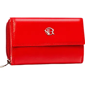 Peněženka Módní kožená dámská peněženka s patentním zapínáním Barva: Červená