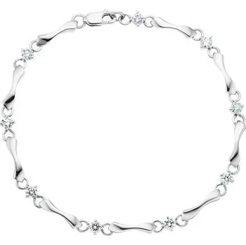 Náramek JK Zlatý náramek s přírodními diamanty Diamant přírodní 14 kt ZRCS074B-18-1000