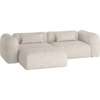 Pohovka noo.ma Bouclé rohová pohovka Yaro 263 cm, levá/pravá