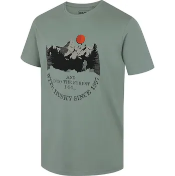 Pánské tričko Husky Pánské bavlněné triko Tee Moon M XXL, green