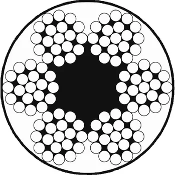 Lany Pozinkované lano potažené PVC 6x19-FC Lano - průměr: 8 mm, PVC barva: Černé, Průměr včetně PVC: 10 mm