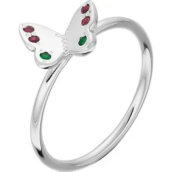 Prsten JK Zlatý prsten s přírodními rubíny a smaragdy Velikost prstenu: 46 Smaragd 14 kt ZPMO026B-46-0001