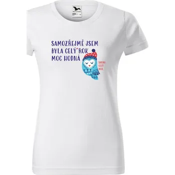 Dámské tričko DOBRÝ TRIKO Dámské tričko s potiskem Celý rok hodná Barva: Bílá, Velikost: 3XL