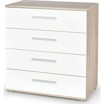 Komoda Komoda RYDER 3, dub sonoma/bílý lesk + vyzvednutí ZDARMA