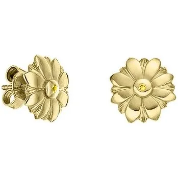 Náušnice JK Zlaté náušnice s přírodními diamanty Diamant žlutý 14 kt ZNDE032Z-01-2000