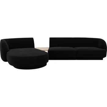 Pohovka Micadoni Sametová rohová pohovka Miley 303 cm, levá