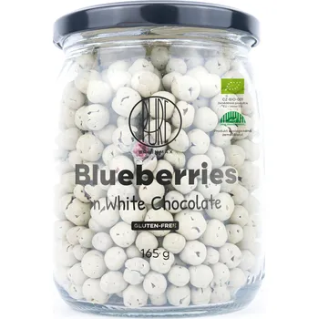 Sušené ovoce BrainMax Pure BrainMax Pure® Blueberries in White Chocolate, Lyofilizované borůvky v bílé čokoládě, BIO, 165 g *CZ-BIO-001 certifikát