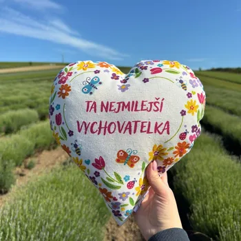 Dekorativní polštářek Vonný polštářek - ta nejmilejší vychovatelka s bio levandulí