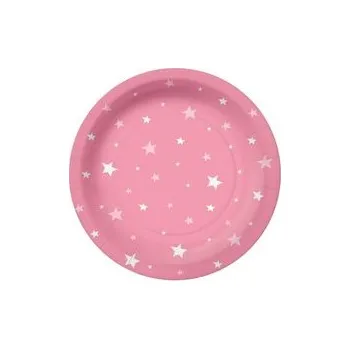Talíř PAW talíř 18cm 10ks Starlight pink Eco