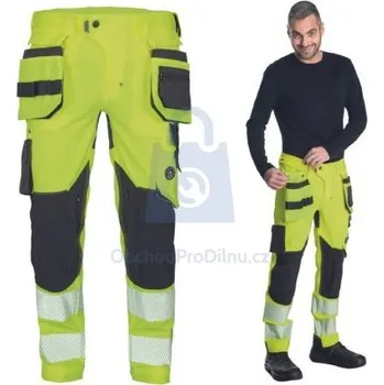 Pracovní oblečení Kalhoty pracovní do pasu NEURUM NORDICS HV FL, CERVA žlutá, 52, balení 1 ks