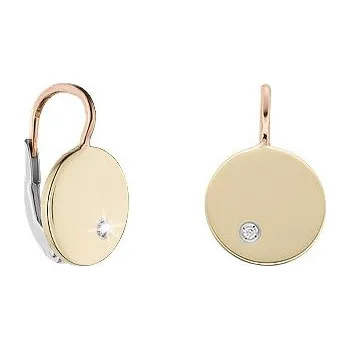 Náušnice JK Zlaté náušnice s přírodními diamanty Diamant 14 kt ZNST035M-03-1000