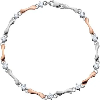 Náramek JK Zlatý náramek s přírodními diamanty Délka náramku: 18 cm 14 kt ZRCS074D-18-1000