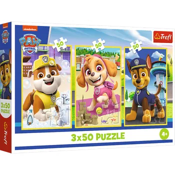 Puzzle Puzzle Tlapková patrola: Naši pejsci 3x50 dílků
